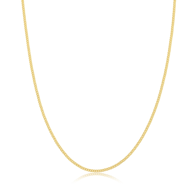 Corrente For me elo Groumet prata 925 banho dourado 45CM 1