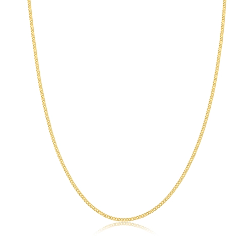 Corrente For me elo Groumet prata 925 banho dourado 45CM
