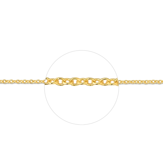 Corrente For me elo Cadeado prata 925 banho dourado 45CM 3