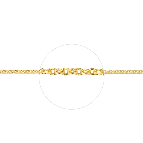 Corrente For me elo Cadeado prata 925 banho dourado 45CM