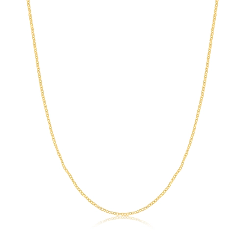 Corrente For me elo Cadeado prata 925 banho dourado 45CM