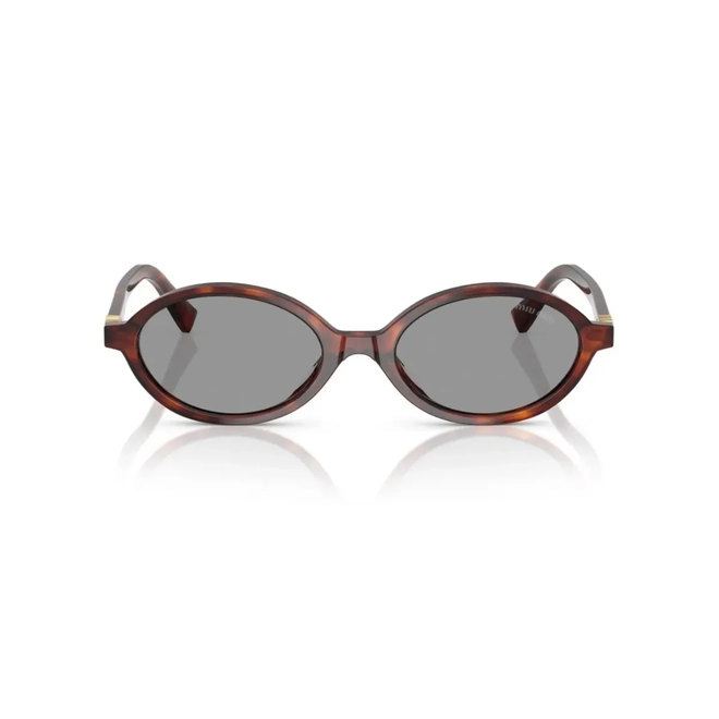 Óculos de Sol Miu Miu 0MU 04ZS 21C40O50 Acetato Marrom Mesclado com lentes na cor Cinza 2