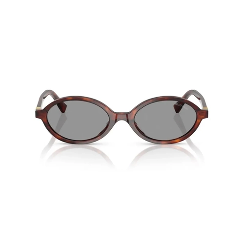 Óculos de Sol Miu Miu 0MU 04ZS 21C40O50 Acetato Marrom Mesclado com lentes na cor Cinza