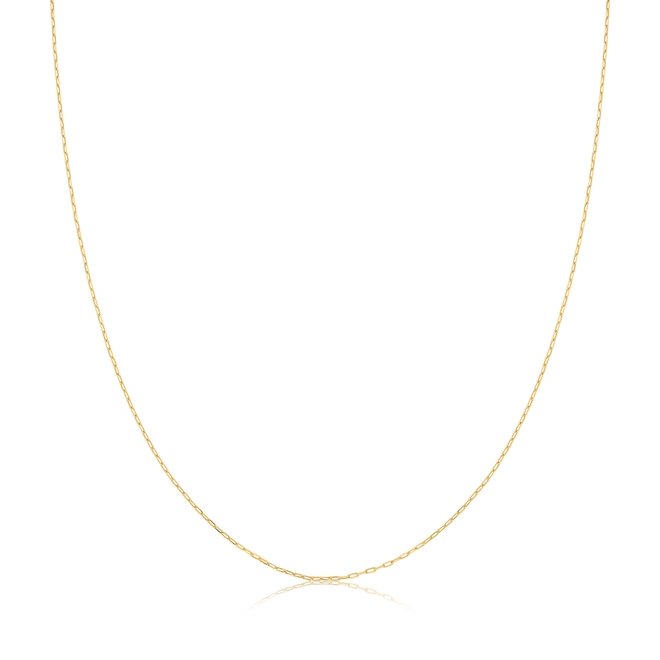 Corrente elo Cadeado ouro 18k elo longo polida 40CM 1