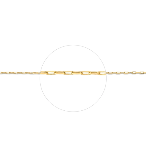 Corrente elo Cadeado ouro 18k elo longo polida 40CM