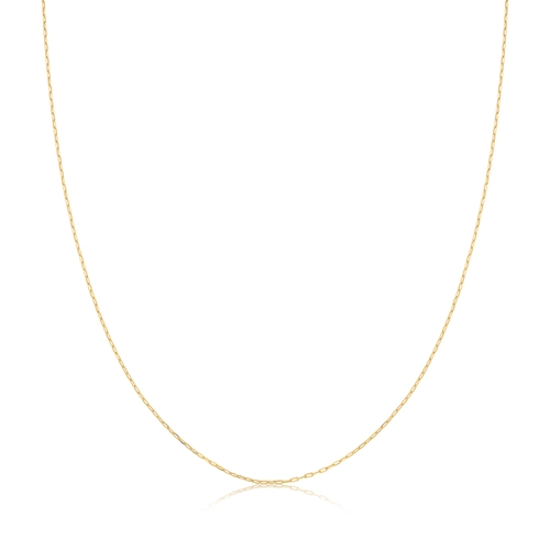 Corrente elo Cadeado ouro 18k elo longo polida 40CM