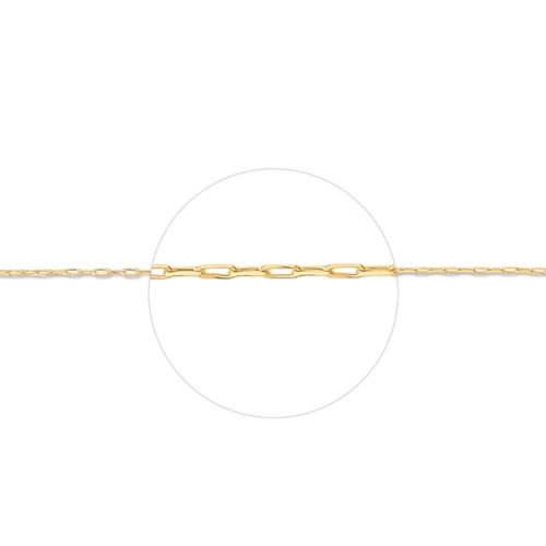Corrente elo Cadeado longo ouro 18k polida 45CM