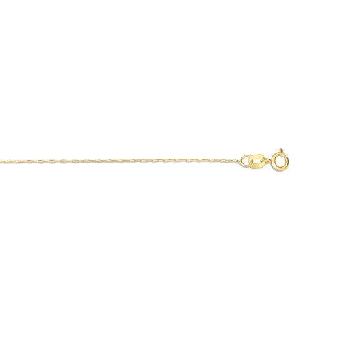 Corrente elo Cadeado longo ouro 18k polida 45CM
