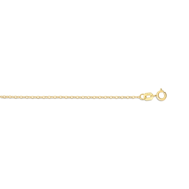 Corrente elo Cadeado curta ouro 18k polida 40CM 4