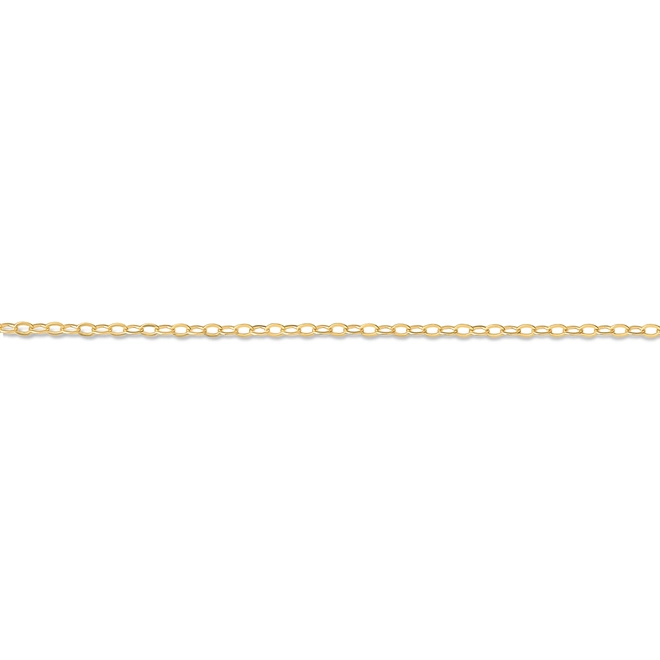 Corrente elo Cadeado curta ouro 18k polida 40CM 2