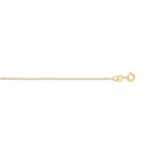 Corrente elo Cadeado curta ouro 18k polida 40CM