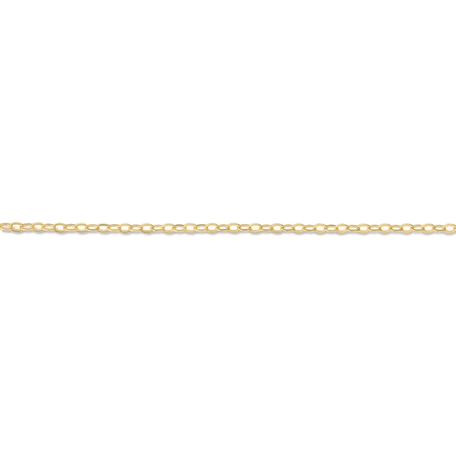 Corrente elo Cadeado curta ouro 18k polida 40CM