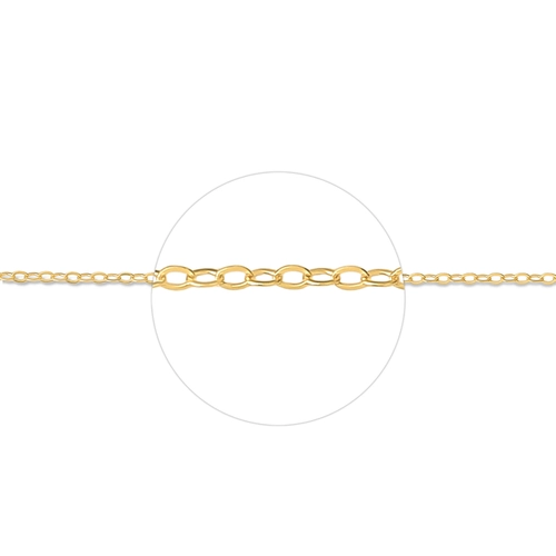 Corrente elo Cadeado curta ouro 18k polida 40CM