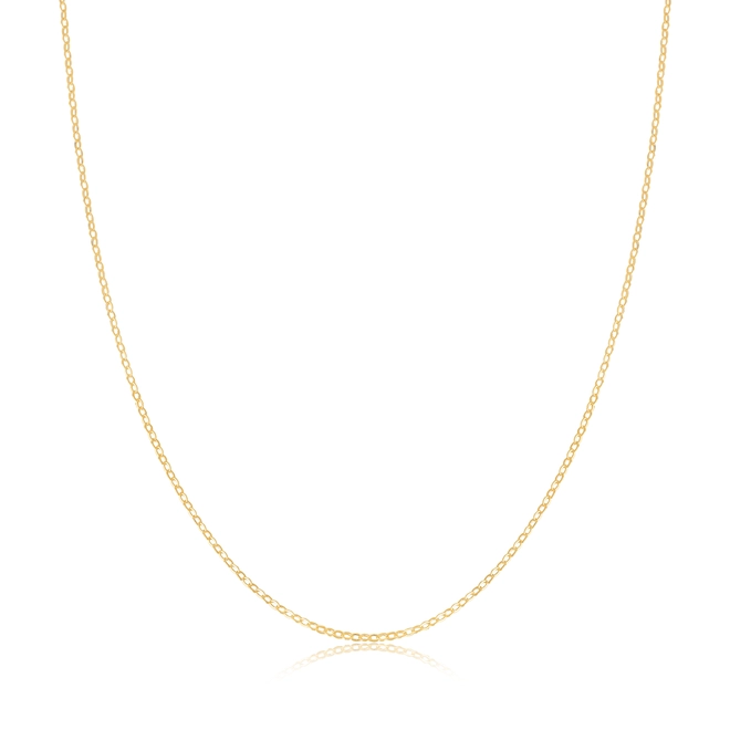 Corrente elo Cadeado curto ouro 18k polida 45CM 1