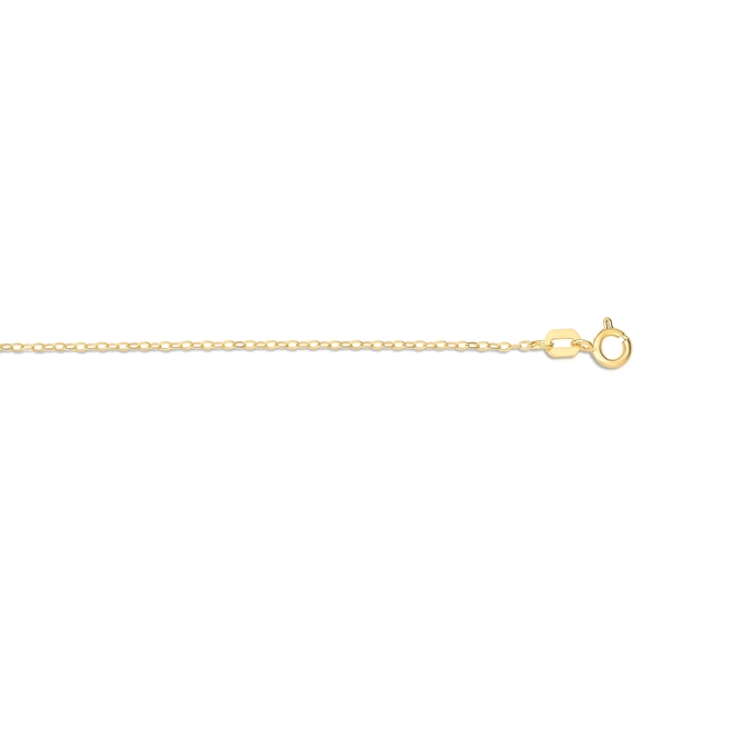 Corrente elo Cadeado curto ouro 18k polida 45CM 4