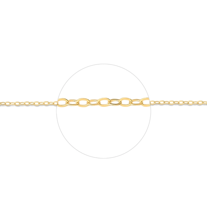 Corrente elo Cadeado curto ouro 18k polida 45CM 3