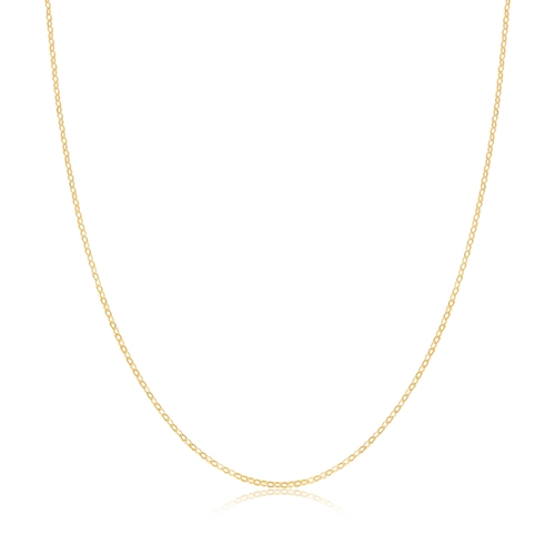 Corrente elo Cadeado curto ouro 18k polida 45CM