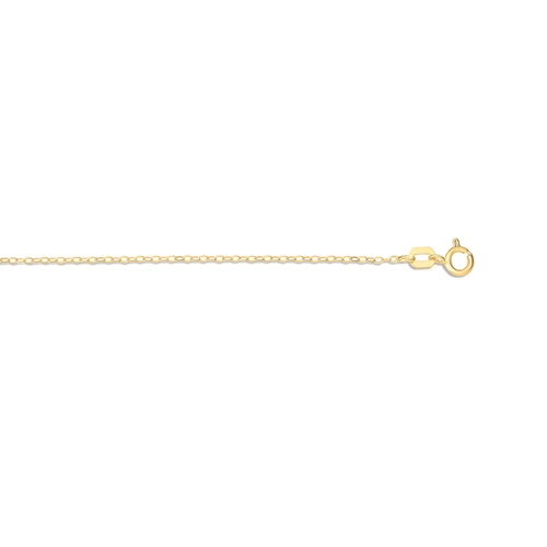 Corrente elo Cadeado curto ouro 18k polida 45CM