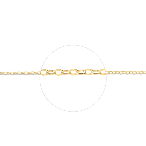 Corrente elo Cadeado curto ouro 18k polida 45CM