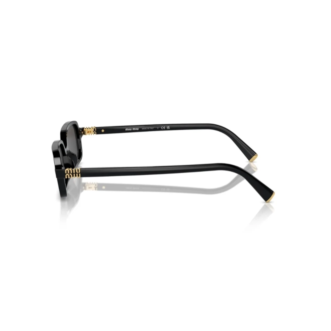 Óculos de Sol Miu Miu 0MU 11ZS 16K5S051 Acetato Preto com lentes na cor Cinza 3