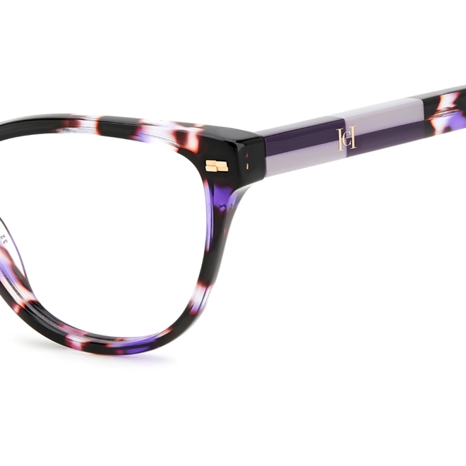 Óculos de Grau Carolina Herrera HER 0190 YJM 5215 R Acetato Roxo Mesclado 4