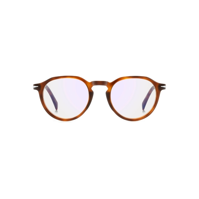 Óculos de Grau David Beckham DB 1180 WR9 4721 R Acetato Marrom Mesclado com lentes de Bloqueio Azul 2