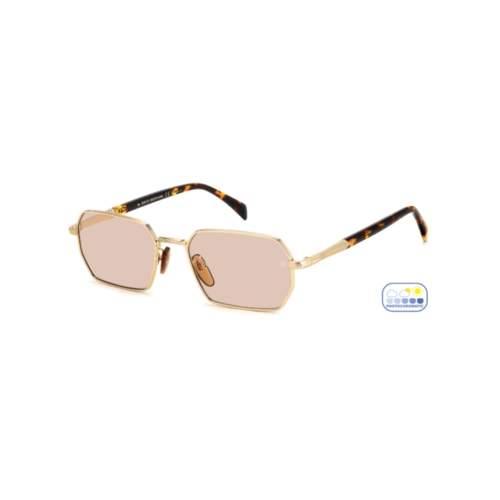 Óculos de Sol David Beckham DB 1174/S J5G 553O S Metal Dourado com lentes na cor Nude Fotocromático