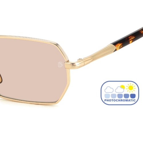 Óculos de Sol David Beckham DB 1174/S J5G 553O S Metal Dourado com lentes na cor Nude Fotocromático