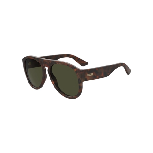 Óculos de Sol Moschino MOS176/S 086 58QT S Acetato Marrom Mesclado com lentes na cor Verde
