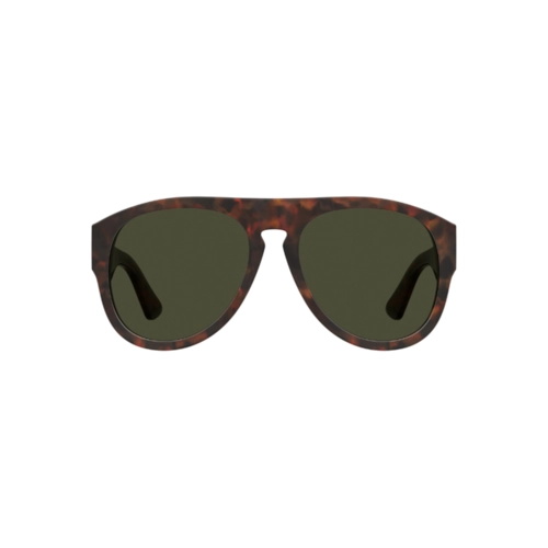 Óculos de Sol Moschino MOS176/S 086 58QT S Acetato Marrom Mesclado com lentes na cor Verde