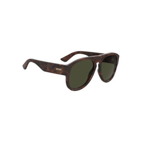 Óculos de Sol Moschino MOS176/S 086 58QT S Acetato Marrom Mesclado com lentes na cor Verde