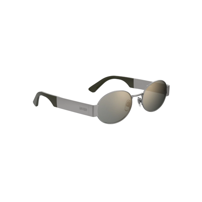 Óculos de Sol Moschino MOS185/S 6LB 55UE S Metal Cinza com lentes na cor Marfim Espelhado 3