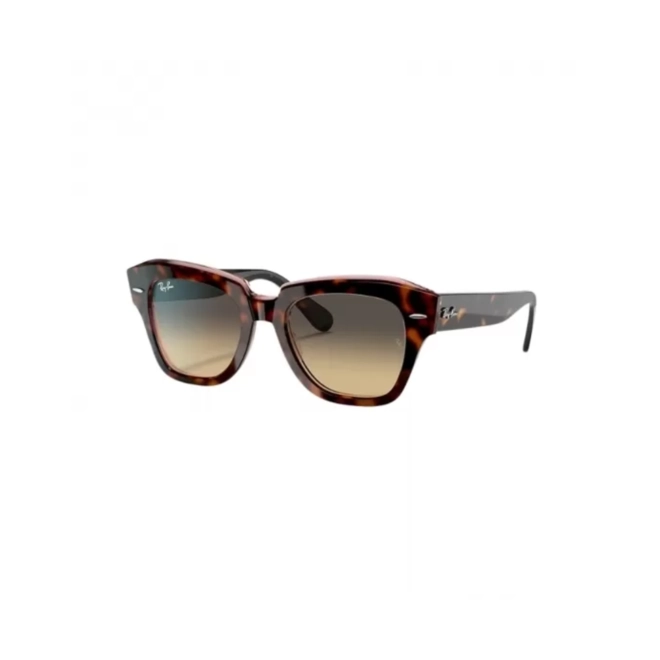 Óculos de Sol Ray-Ban State Steet 0RB2186 1324BG52 Acetato Marrom Mesclado com lentes na cor Marrom e Azul Degradê 1