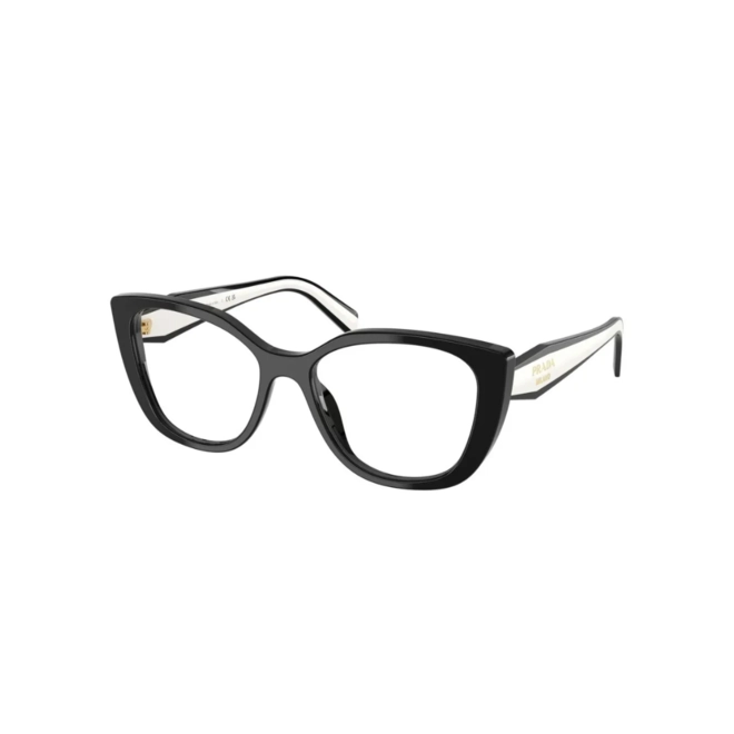 Óculos de Grau Prada 0PR B04V 16K1O153 Acetato Preto e Branco 1