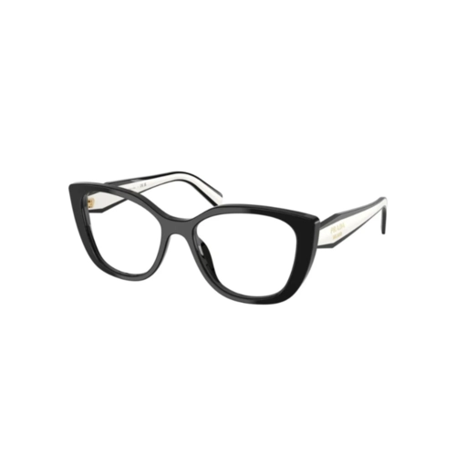 Óculos de Grau Prada 0PR B04V 16K1O153 Acetato Preto e Branco