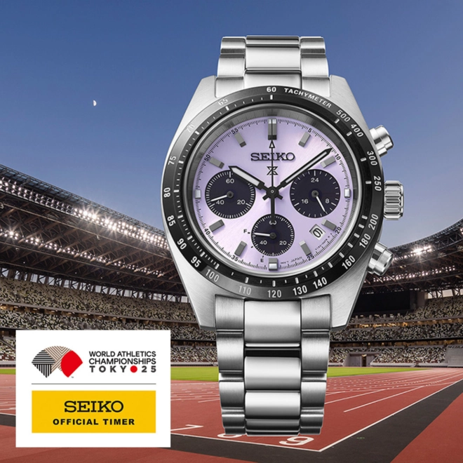 Relógio Seiko Prospex SpeedTimer Solar World Athletics - SSC955P1 KS17 EL Roxo 2