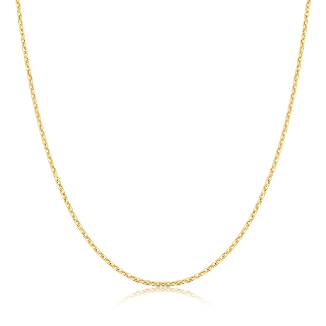 Corrente malha Bailarina ouro 18k polida oca 45CM 1