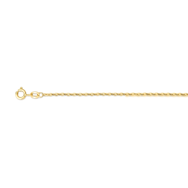 Corrente malha Bailarina ouro 18k polida oca 45CM 4
