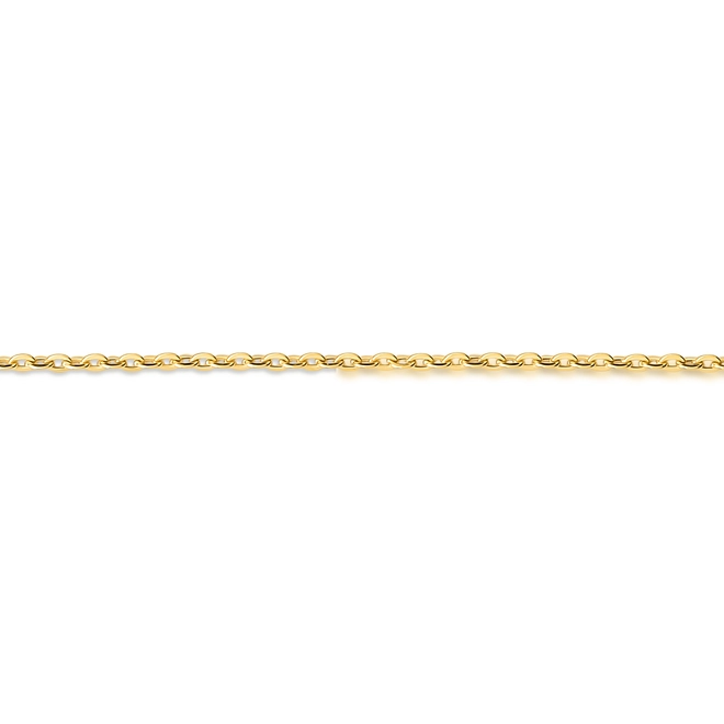 Corrente malha Bailarina ouro 18k polida oca 45CM 2