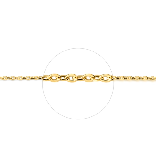 Corrente malha Bailarina ouro 18k polida oca 45CM