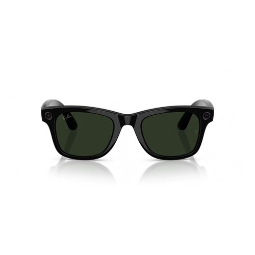 Óculos de Sol Ray-Ban Meta Wayfarer 0RW4012 601/1M50 Acetato Preto com lentes na cor Verde Fotocromático