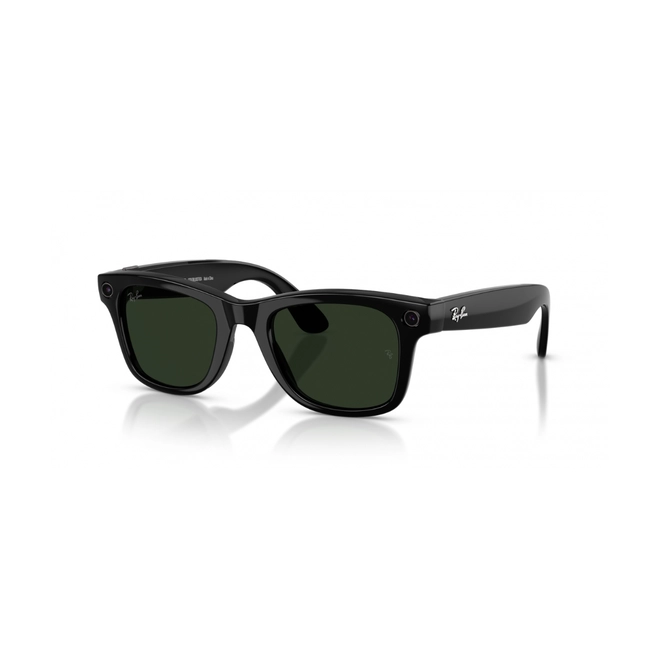 Óculos de Sol Ray-Ban Meta Wayfarer 0RW4012 601/1M53 Acetato Preto com lentes na cor Verde Fotocromático 3