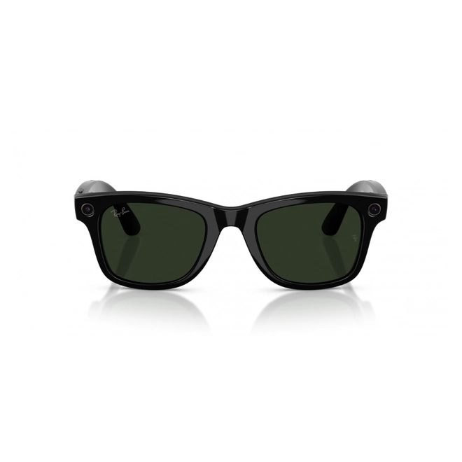 Óculos de Sol Ray-Ban Meta Wayfarer 0RW4012 601/1M53 Acetato Preto com lentes na cor Verde Fotocromático 4
