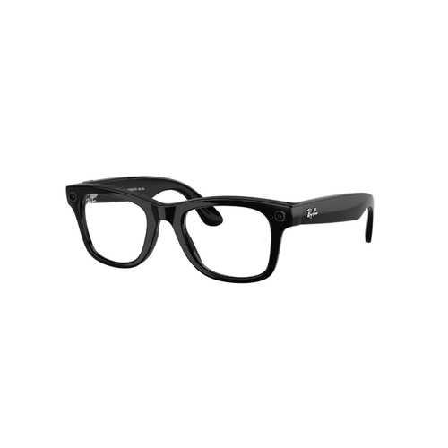 Óculos de Sol Ray-Ban Meta Wayfarer 0RW4012 601/1M53 Acetato Preto com lentes na cor Verde Fotocromático