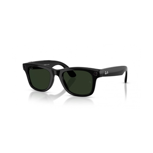 Óculos de Sol Ray-Ban Meta Wayfarer 0RW4012 601/1M53 Acetato Preto com lentes na cor Verde Fotocromático