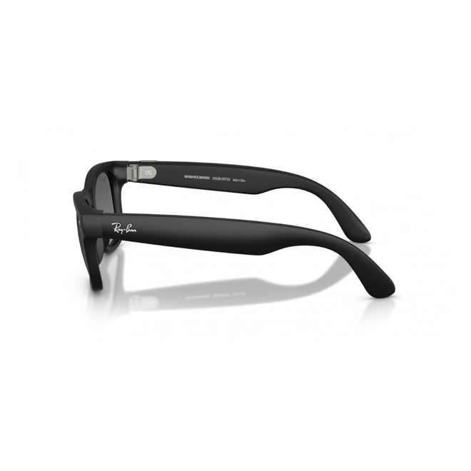 Óculos de Sol Ray-Ban Meta Wayfarer 0RW4012 601ST350 Acetato Preto com lentes na cor Cinza Degradê Polarizado 4
