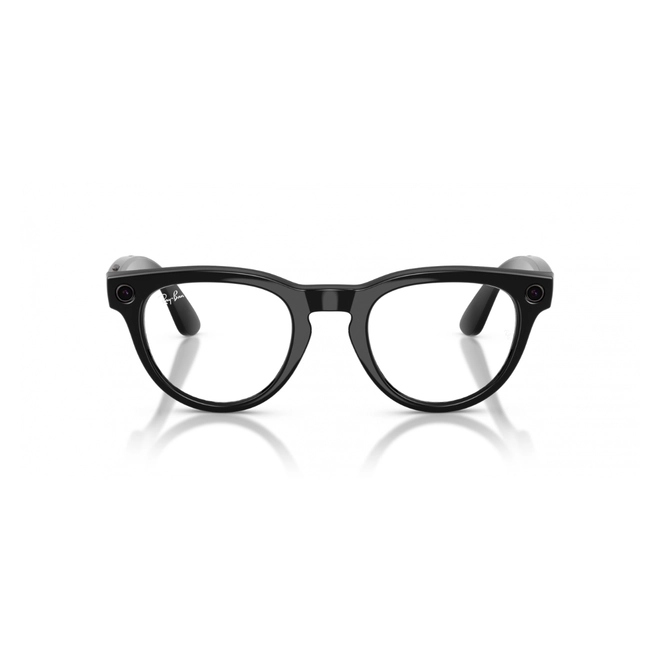Óculos de Sol Ray-Ban Meta Headliner Gen 2 0RW4013 601/1M50 Acetato Preto com lentes na cor Verde Fotocromático 3