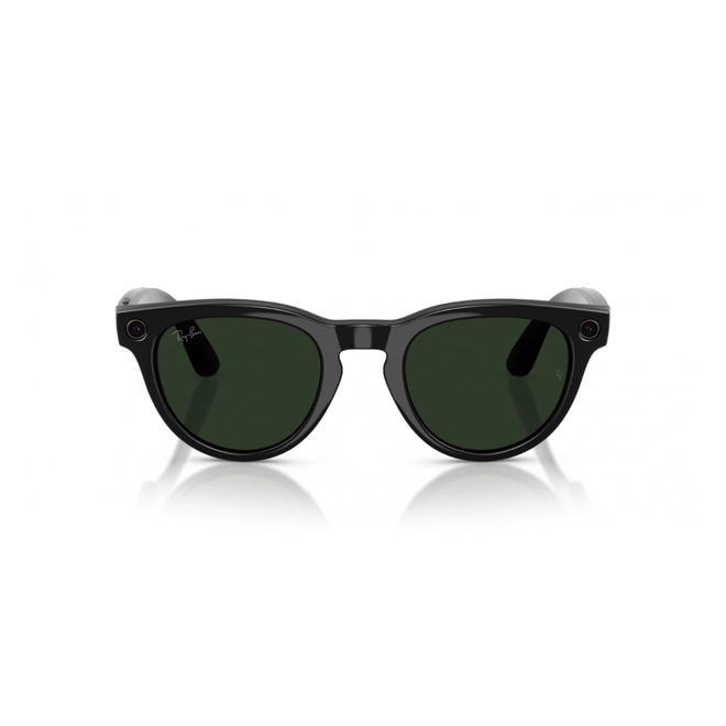 Óculos de Sol Ray-Ban Meta Headliner Gen 2 0RW4013 601/1M50 Acetato Preto com lentes na cor Verde Fotocromático 4