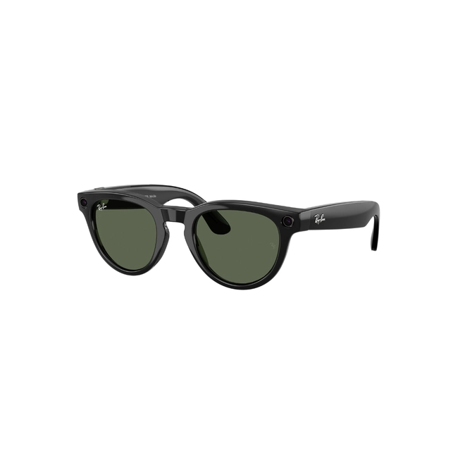 Óculos de Sol Ray-Ban Meta Headliner Gen 2 0RW4013 601/7150 Acetato Preto com lentes na cor Verde 1
