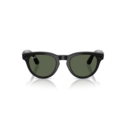Óculos de Sol Ray-Ban Meta Headliner Gen 2 0RW4013 601/7150 Acetato Preto com lentes na cor Verde